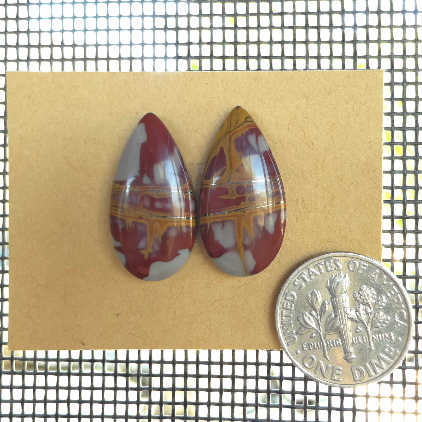 Natural Noreena Jasper Pear-Shaped Pairs