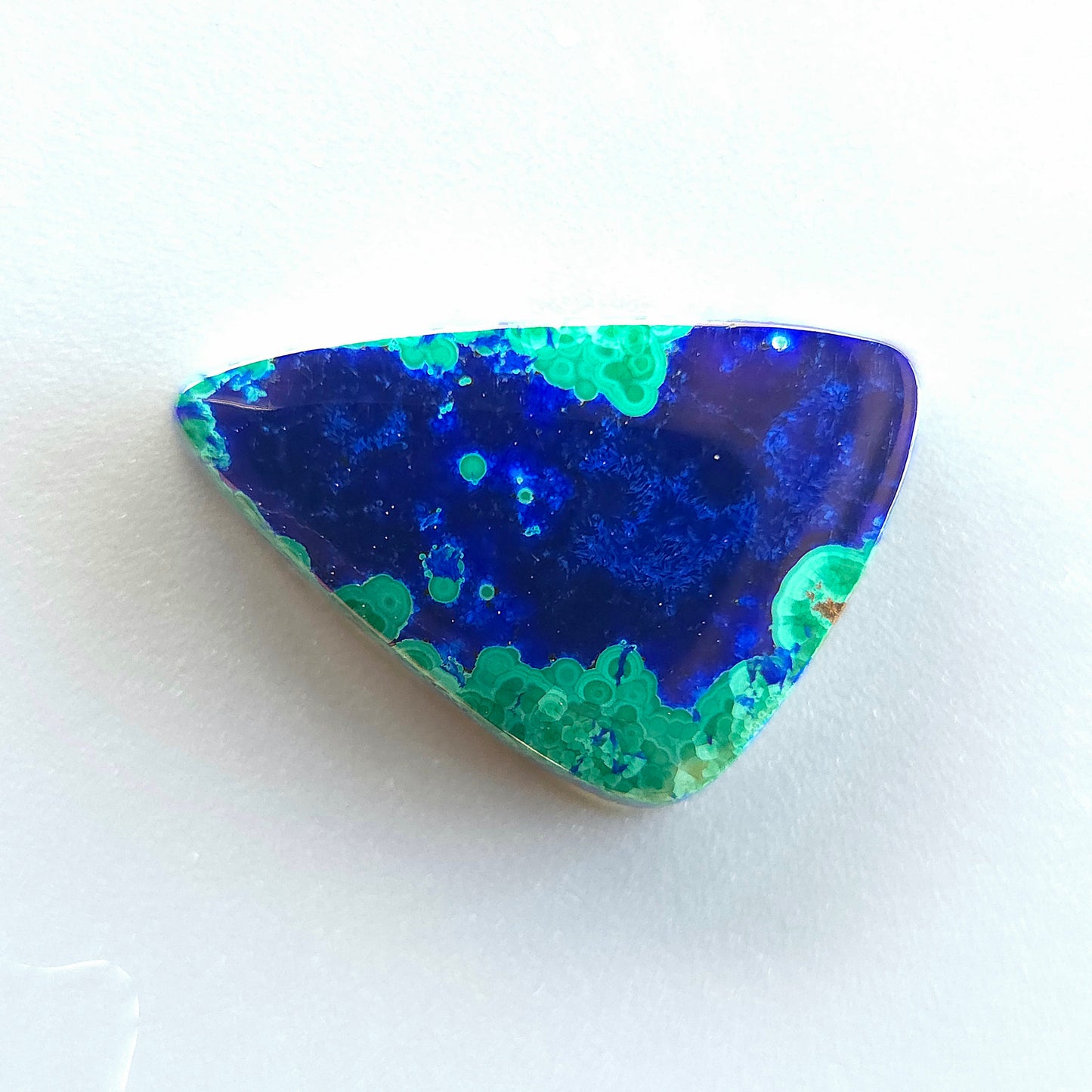 Stabilized Azurite Malachite Triangular