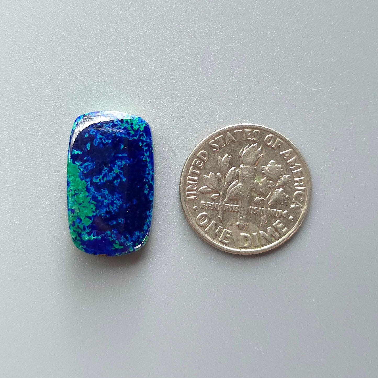 Stabilized Azurite Malachite Rectangular
