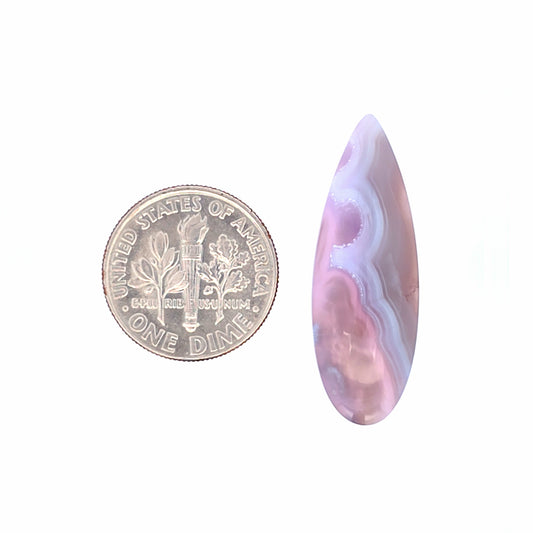Natural Purple Chalcedony Pear-Shaped