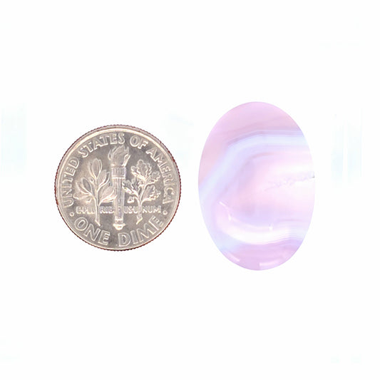 Natural Purple Chalcedony Oval