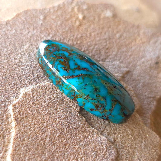 Stabilized Ceremonial Kingman Turquoise Oblong