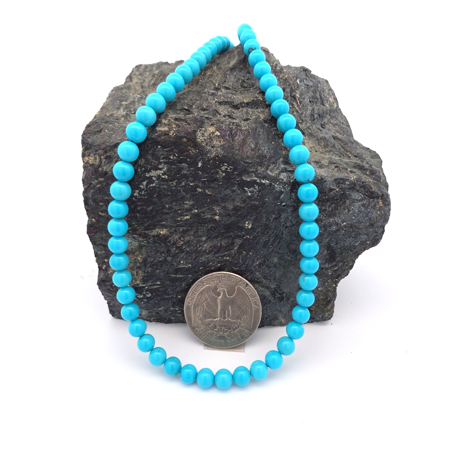 Stabilized Egyptian Prince Turquoise 5mm Beads