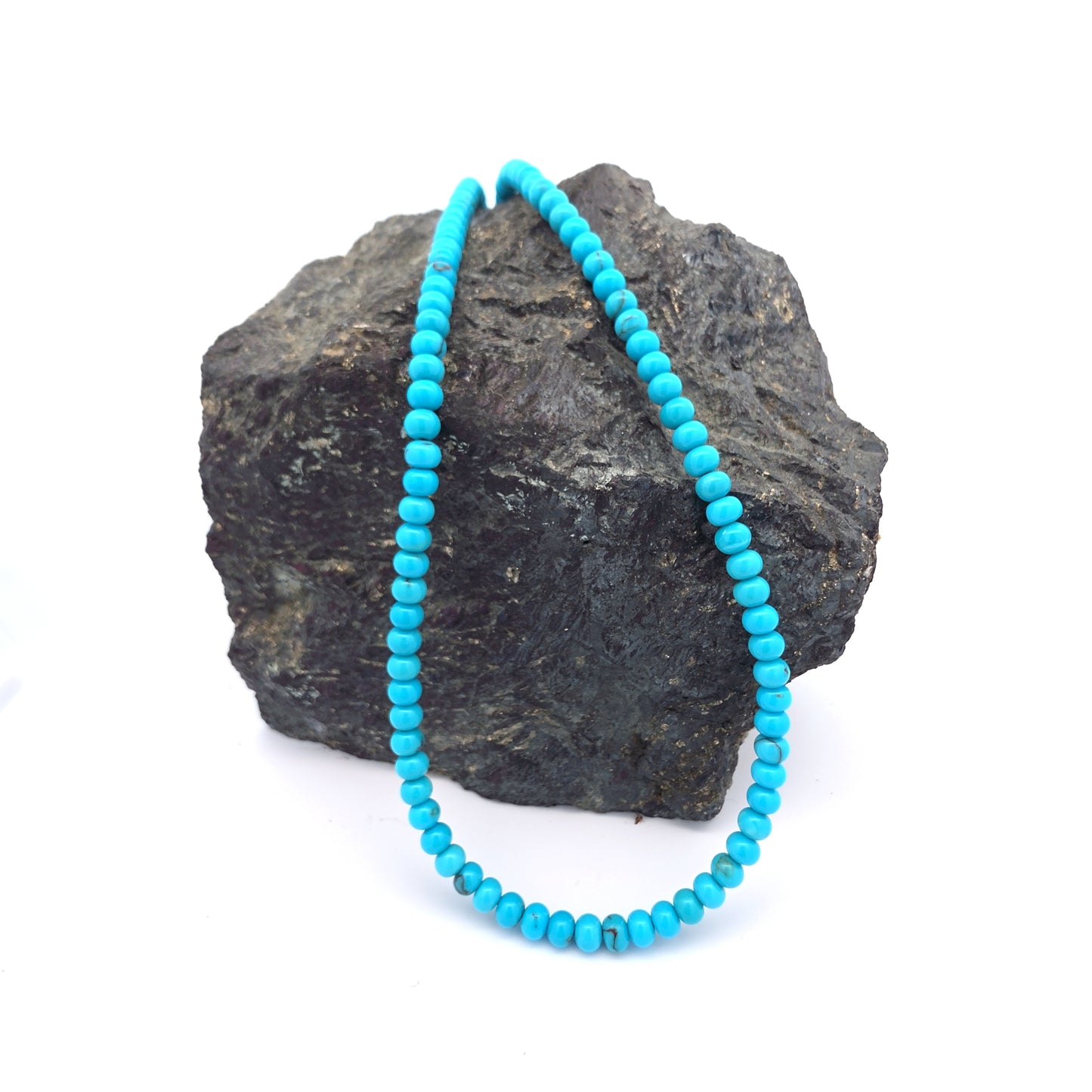 Stabilized Egyptian Prince Turquoise 4mm Beads