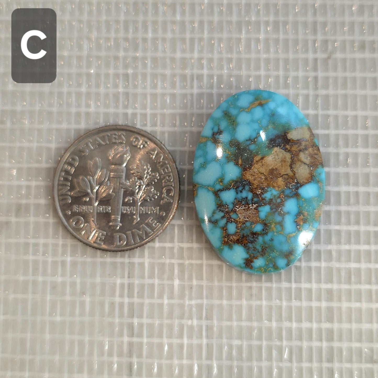 Natural Kingman Turquoise Oval
