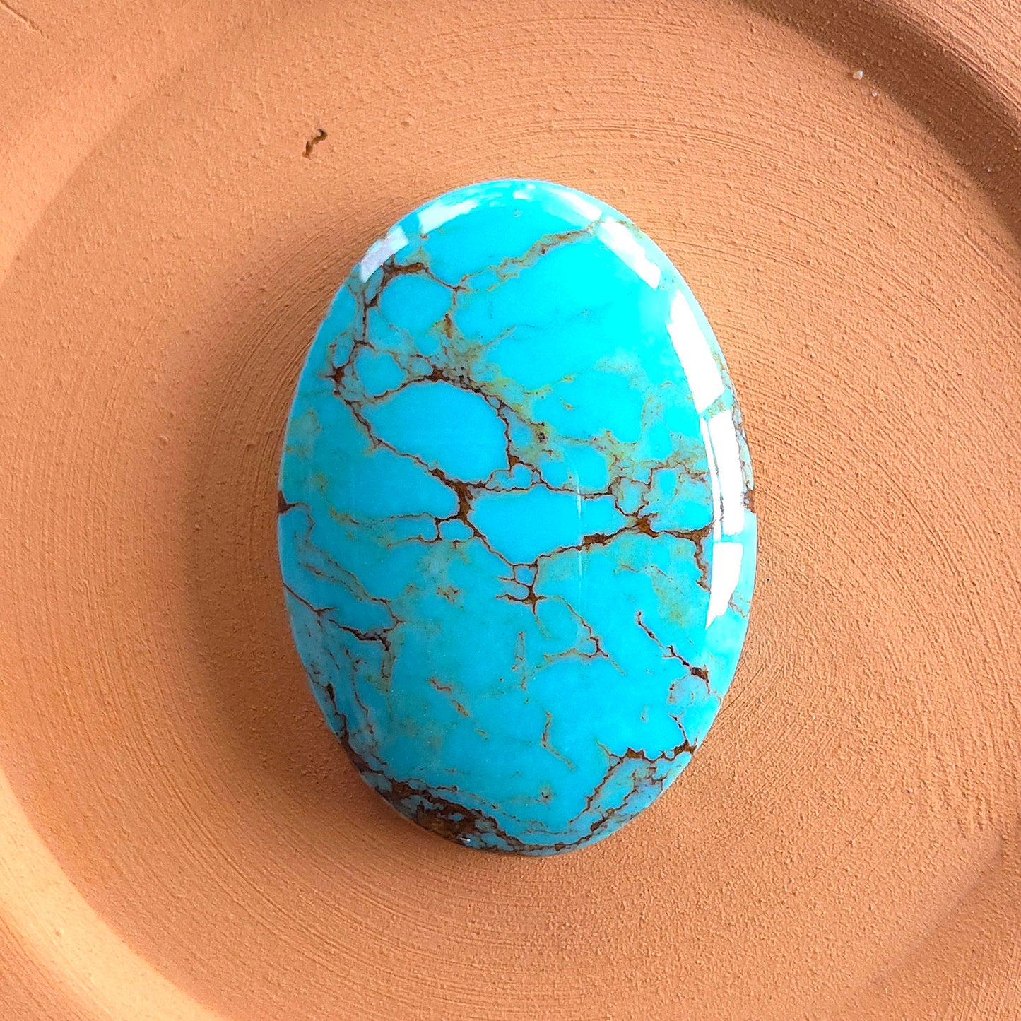Stabilized Kingman Turquoise Oval Cabochon