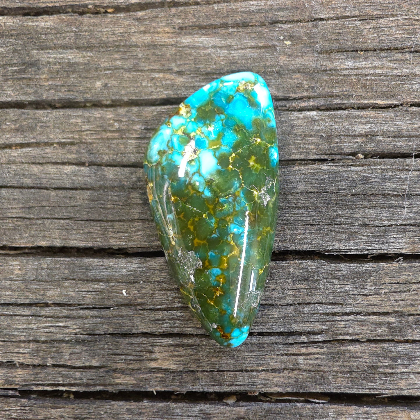 Stabilized Kingman Red Web Turquoise