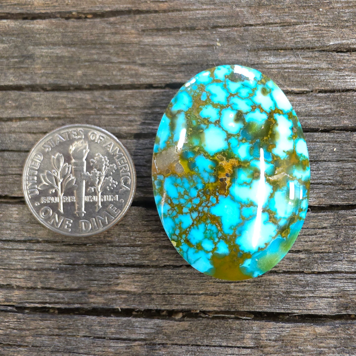 Stabilized Kingman Red Web Turquoise