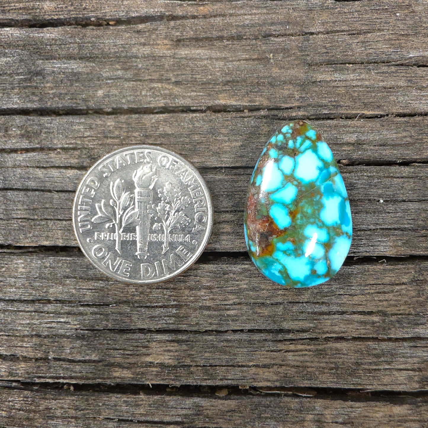 Stabilized Kingman Red Web Turquoise