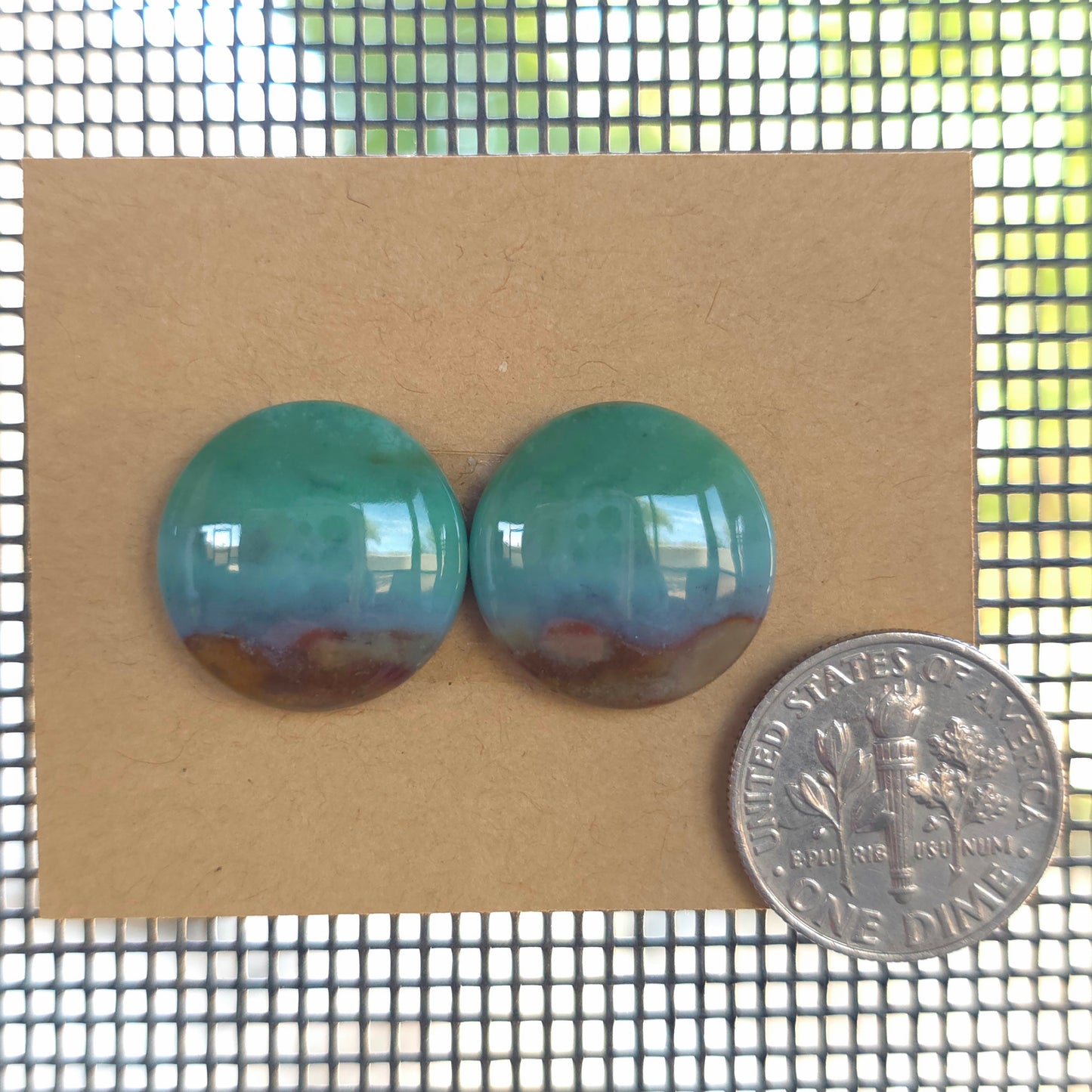 Natural Opalized Wood Round Pairs