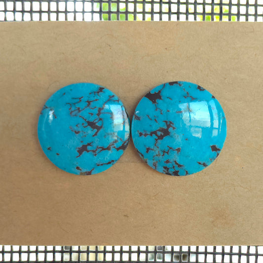 Stabilized Kingman Turquoise Round Pairs