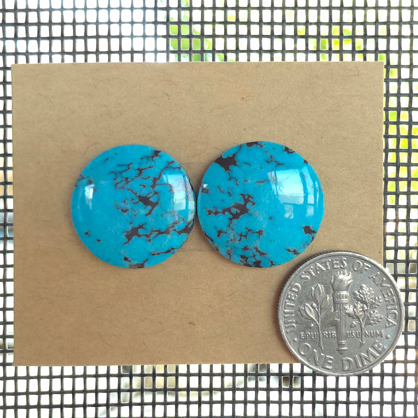 Stabilized Kingman Turquoise Round Pairs