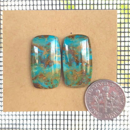 Stabilized Kingman Turquoise Rectangular Pairs