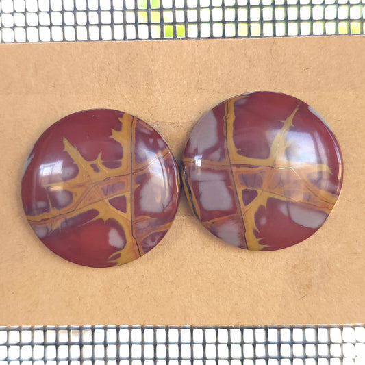 Natural Noreena Jasper Round Pairs