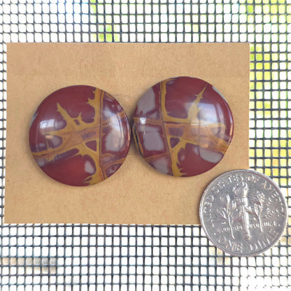 Natural Noreena Jasper Round Pairs