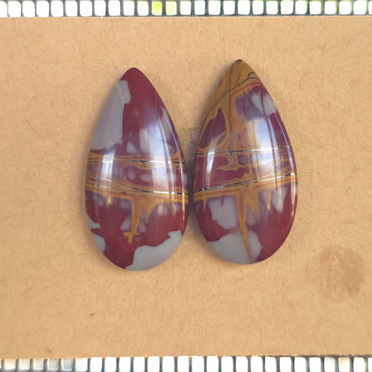 Natural Noreena Jasper Pear-Shaped Pairs