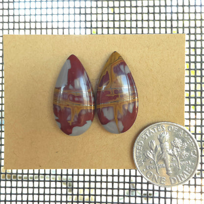 Natural Noreena Jasper Pear-Shaped Pairs