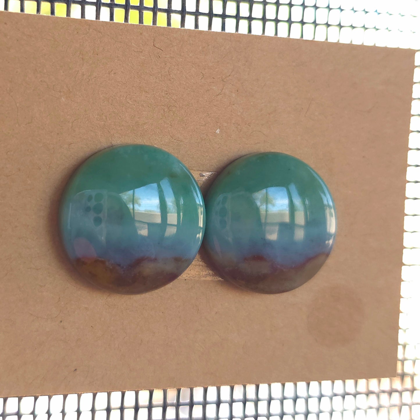 Natural Opalized Wood Round Pairs