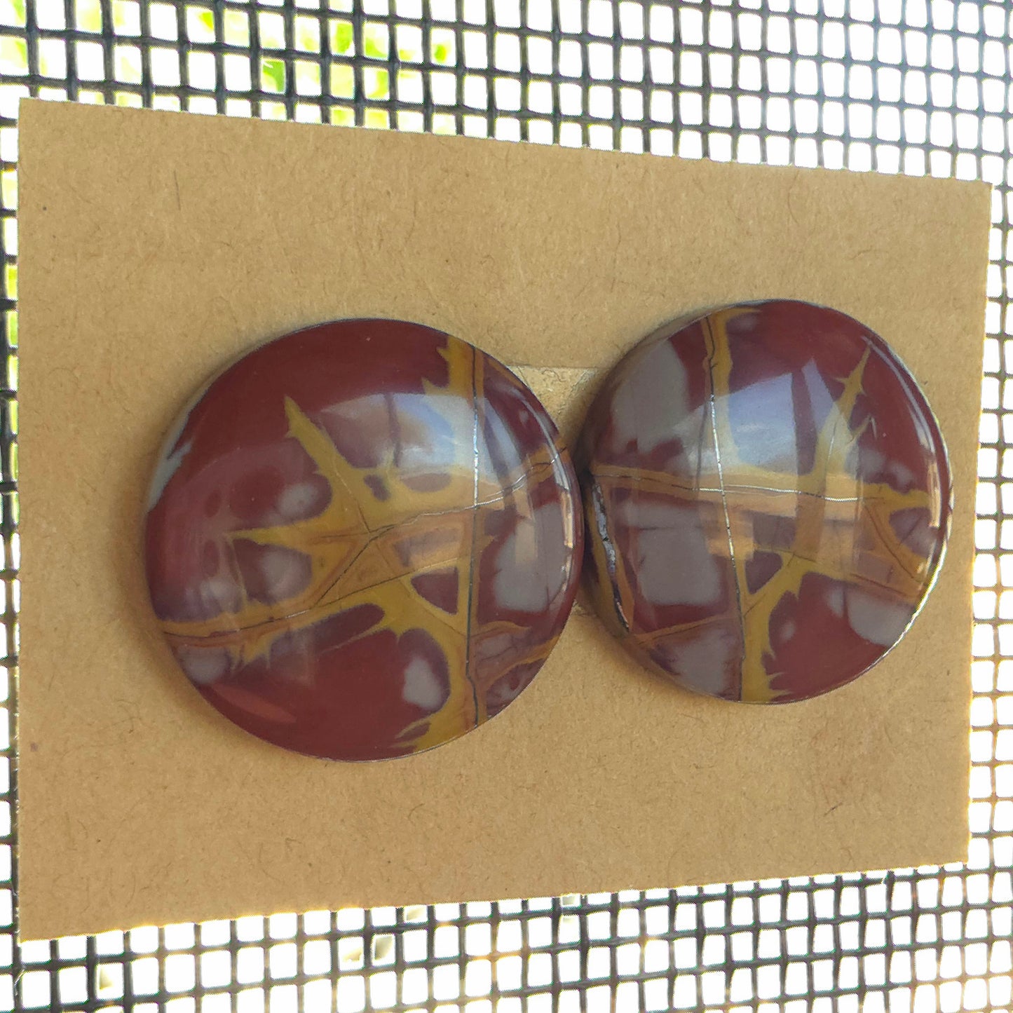 Natural Noreena Jasper Round Pairs