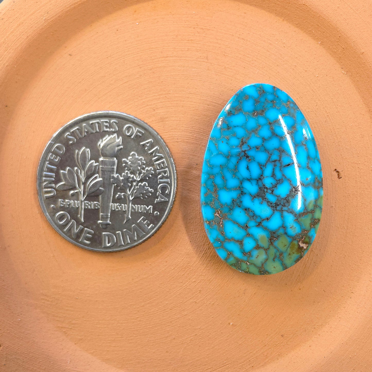 Natural Kingman Turquoise Pear Shape