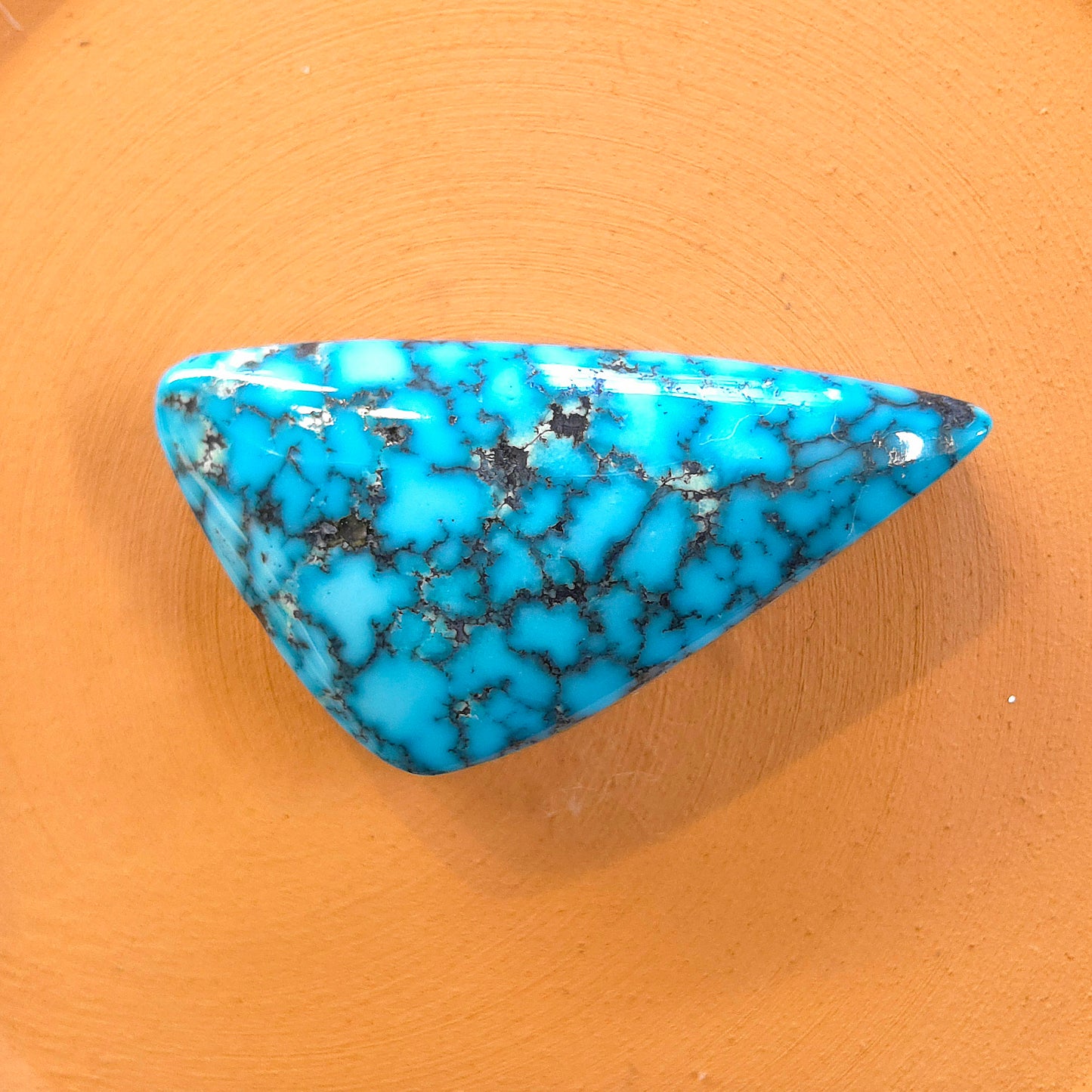 Natural Kingman Black Web Turquoise Freeform