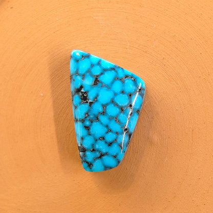 Natural Kingman Black Web Turquoise Freeform