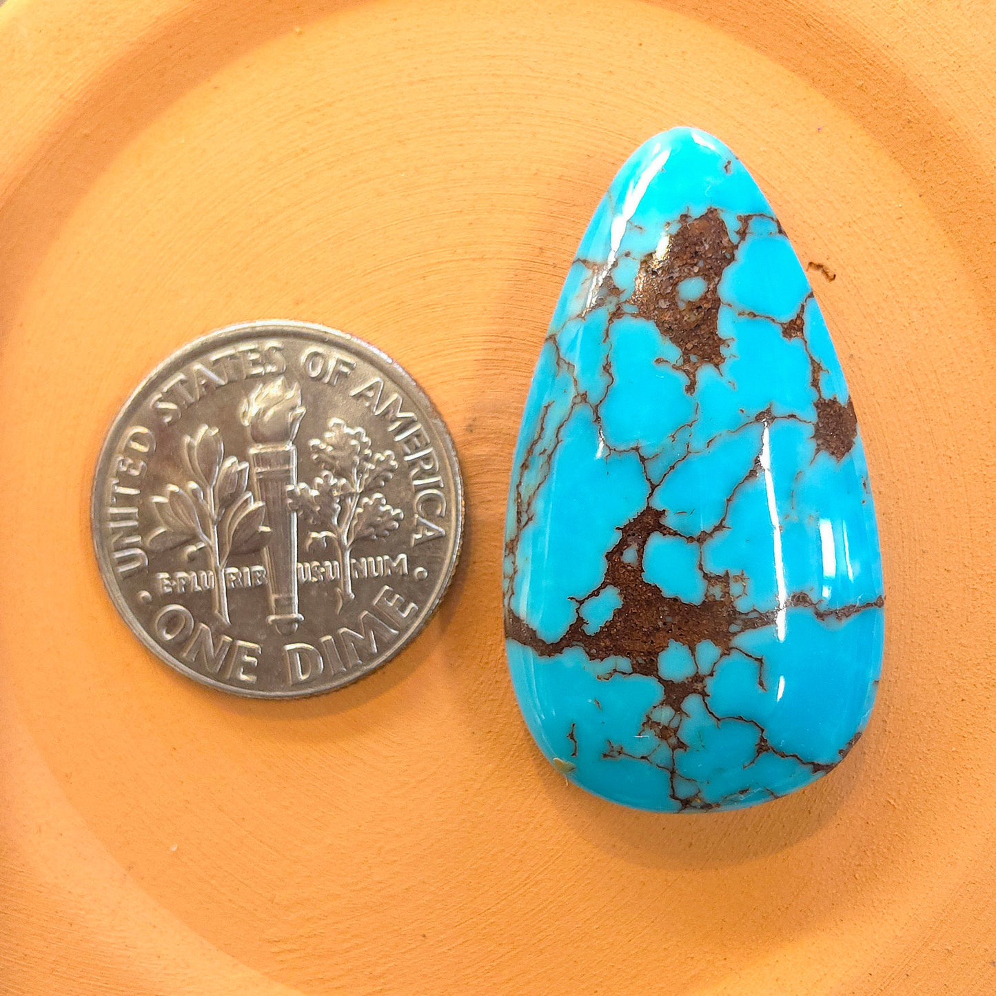 Stabilized Egyptian Prince Turquoise Pear-Shaped