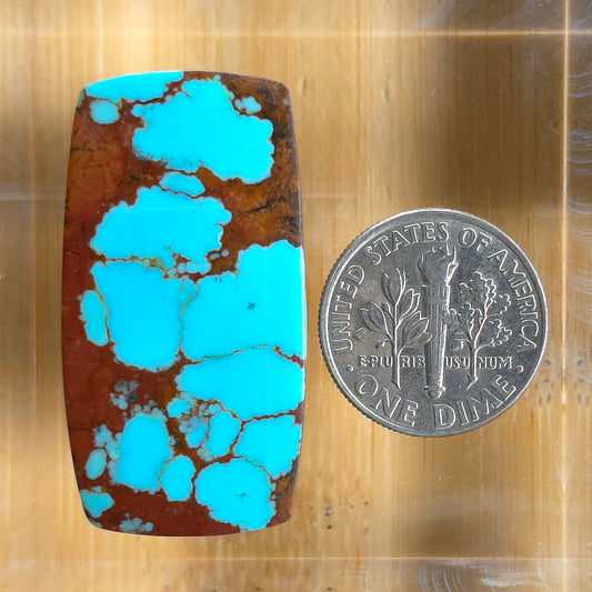 Stabilized #8 Turquoise Rectangular