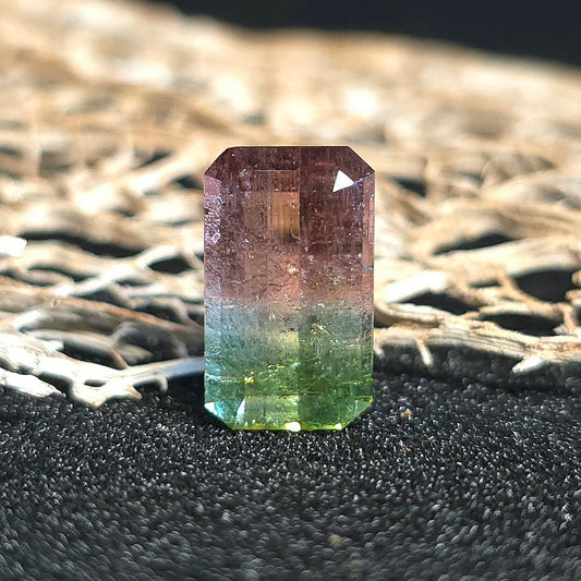 Brazilian Tourmaline (Watermelon) Rectangular Faceted Cut