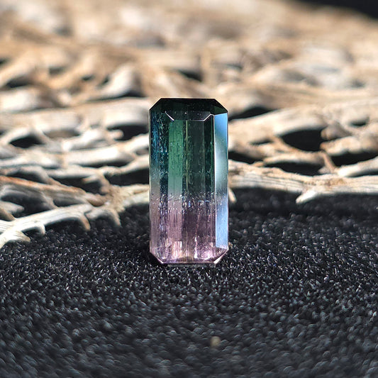 Brazilian Tourmaline (Bicolor) Rectangular Faceted Cut