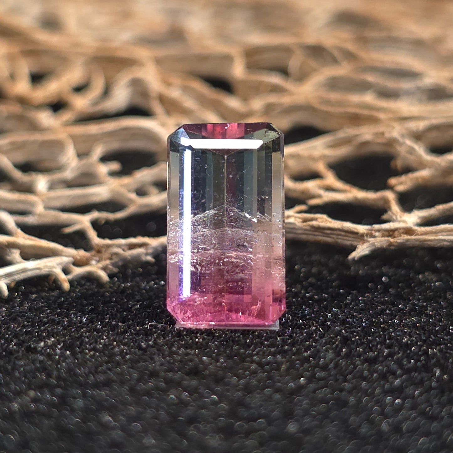 Brazilian Tourmaline (Tricolor) Rectangular Faceted Cut