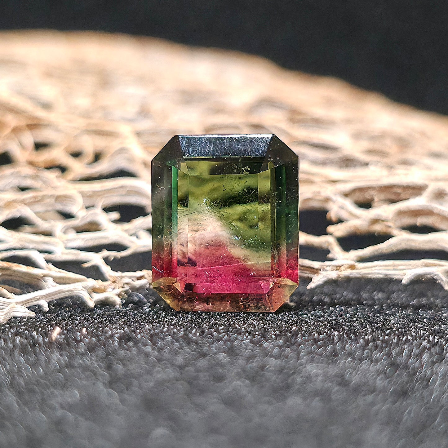 Brazilian Tourmaline (Watermelon) Rectangular Faceted Cut