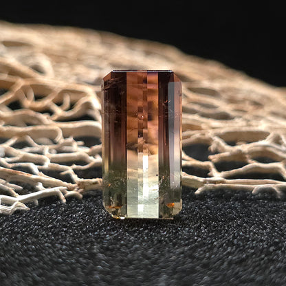Brazilian Tourmaline (Bicolor) Rectangular Faceted Cut