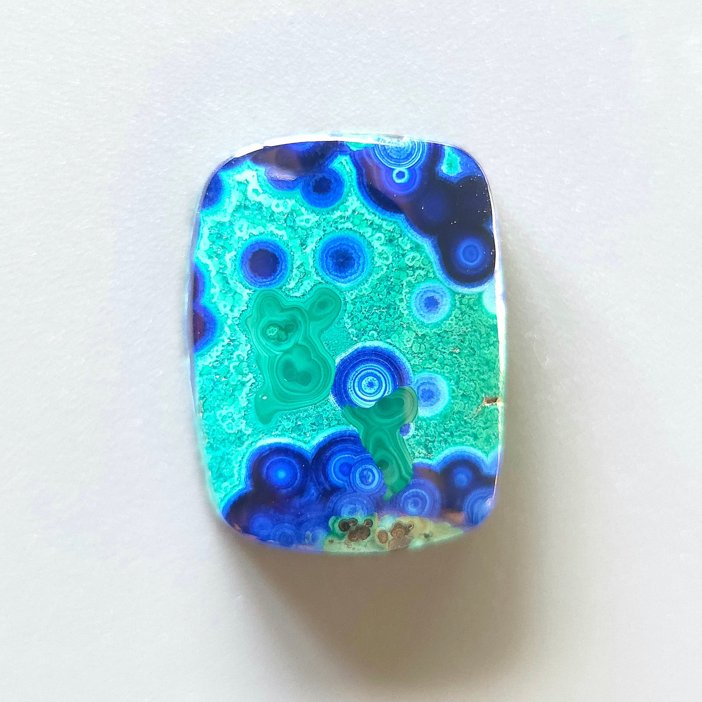 Stabilized Azurite Malachite Rectangular
