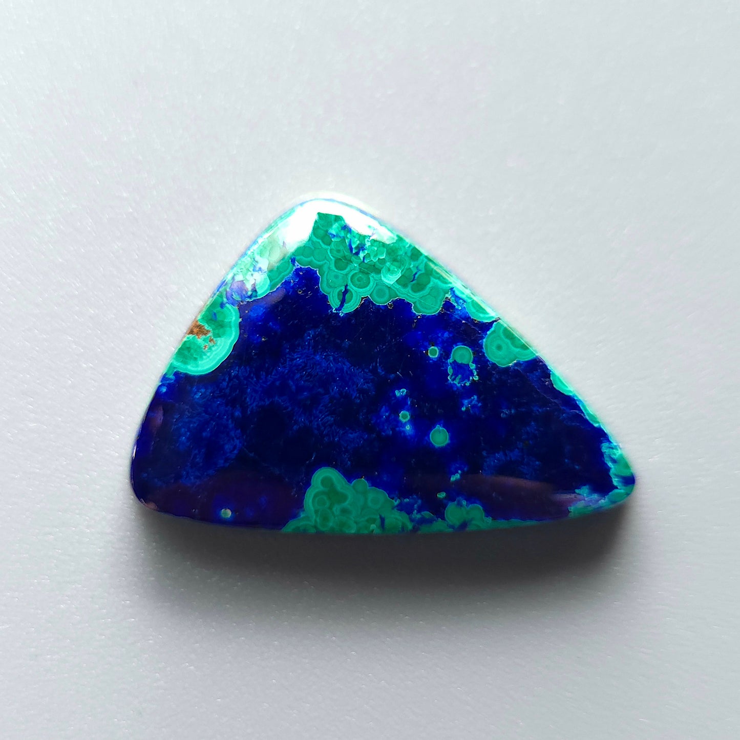 Stabilized Azurite Malachite Triangular