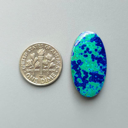 Stabilized Azurite Malachite Oval