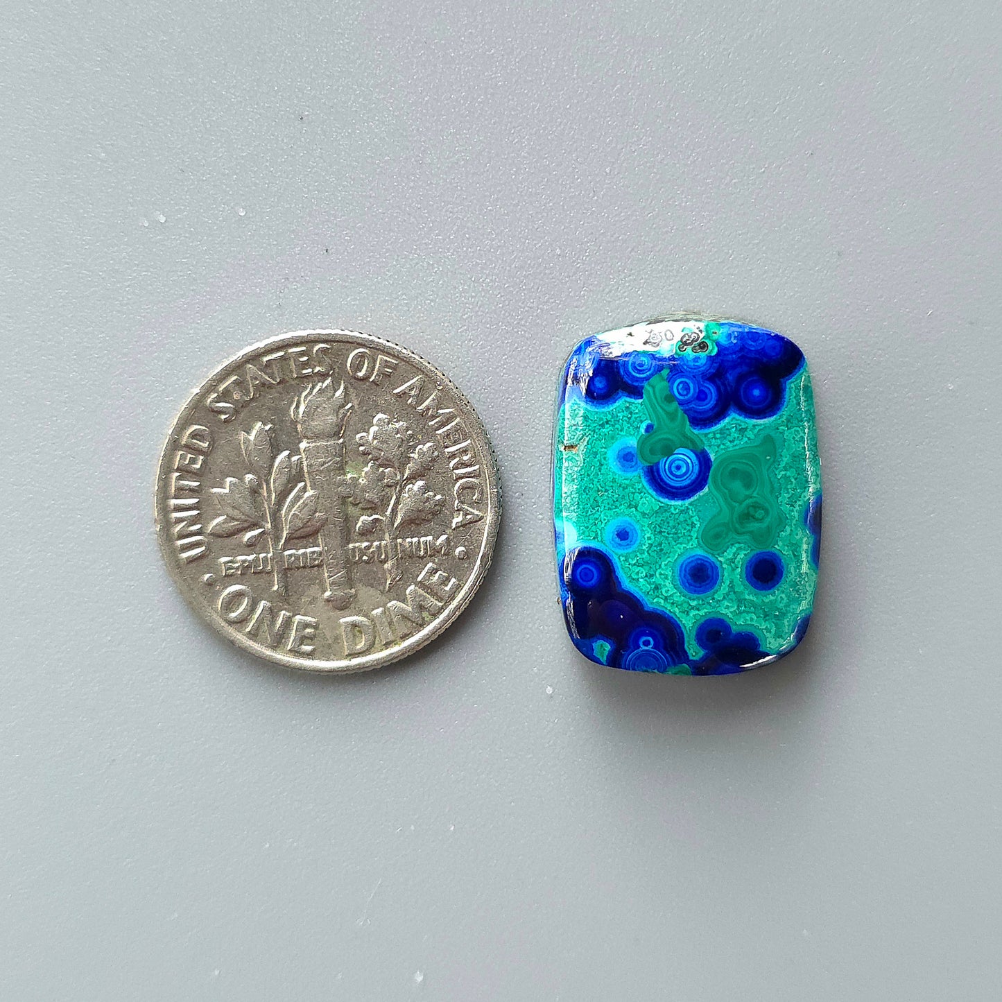 Stabilized Azurite Malachite Rectangular