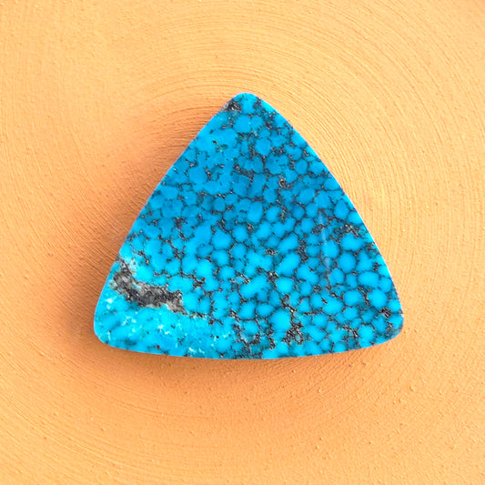 Natural Kingman Black Web Turquoise Triangular