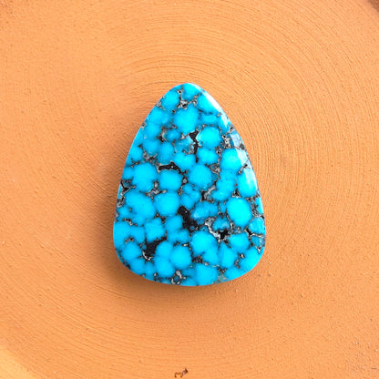 Natural Kingman Black Web Turquoise Freeform