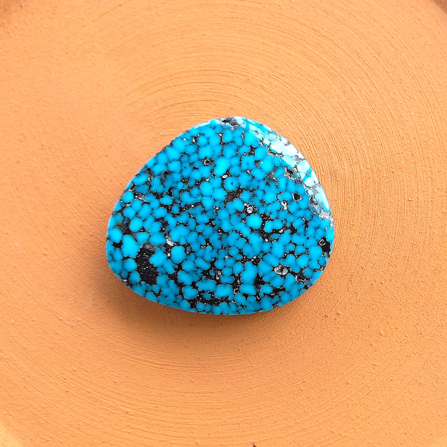 Natural Kingman Black Web Turquoise Freeform