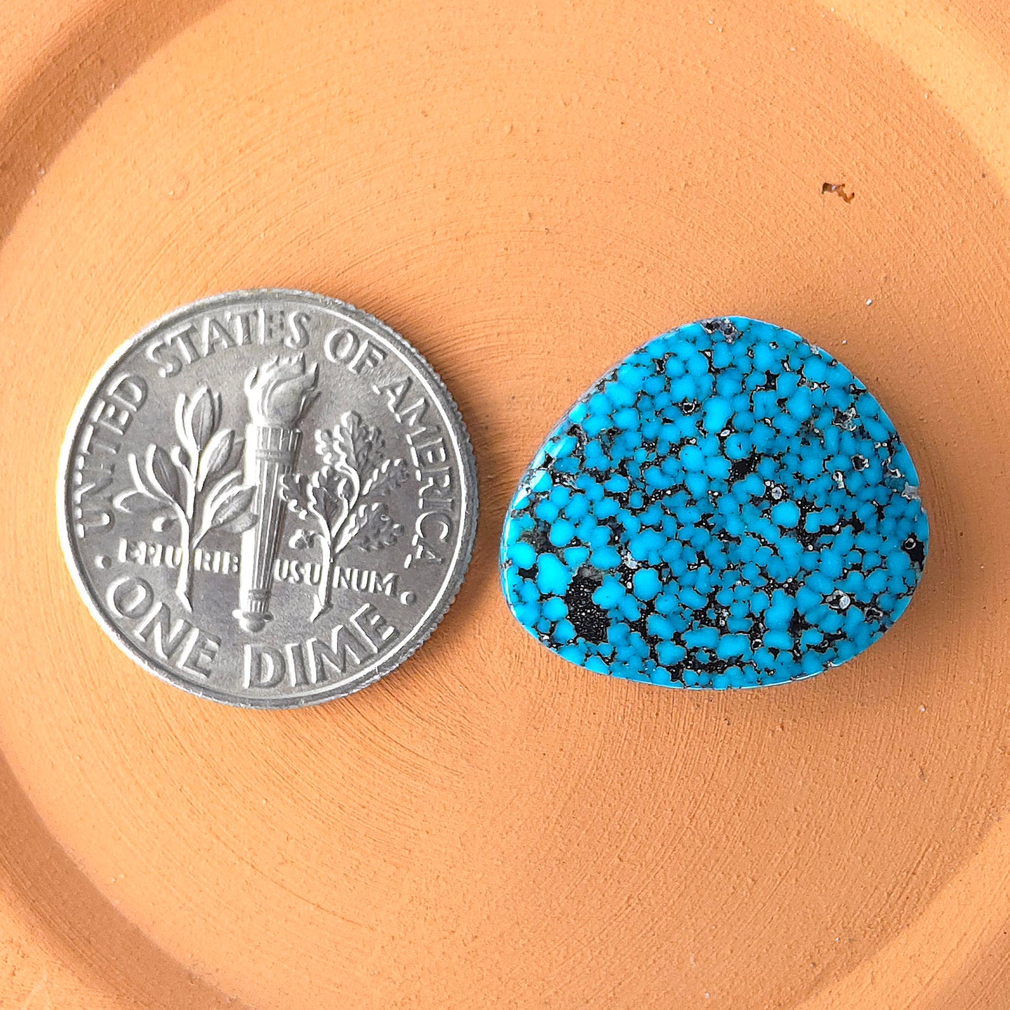 Natural Kingman Black Web Turquoise Freeform
