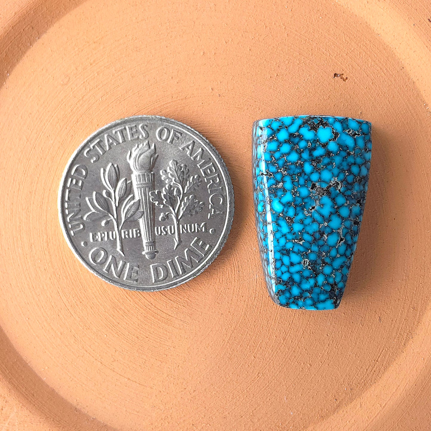 Natural Kingman Black Web Turquoise Freeform