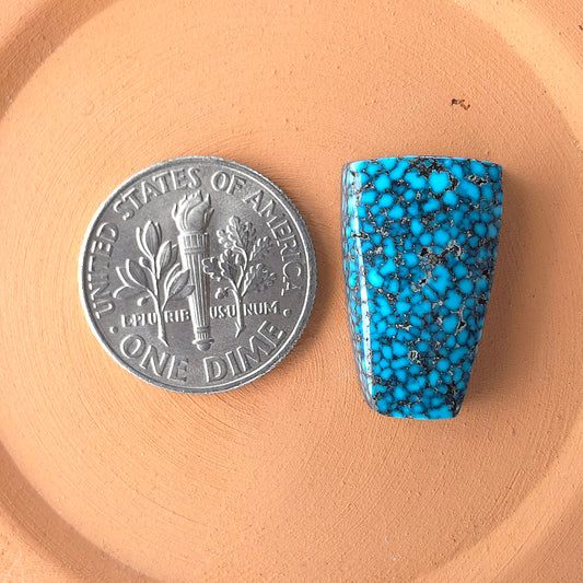 Natural Kingman Black Web Turquoise Freeform