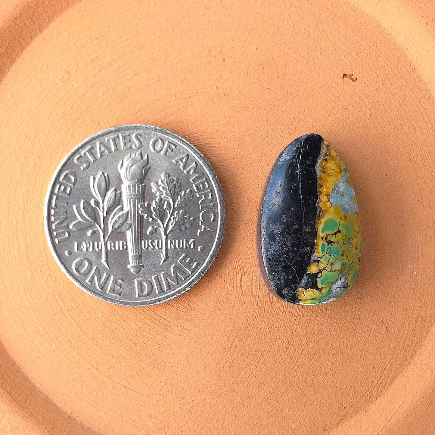 Natural Blackjack Turquoise Freeform