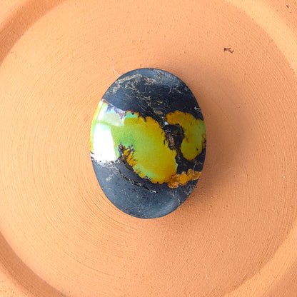 Natural Blackjack Turquoise Oval