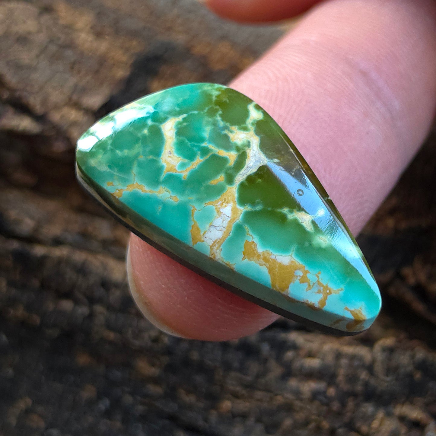 Natural Royston Turquoise Triangular