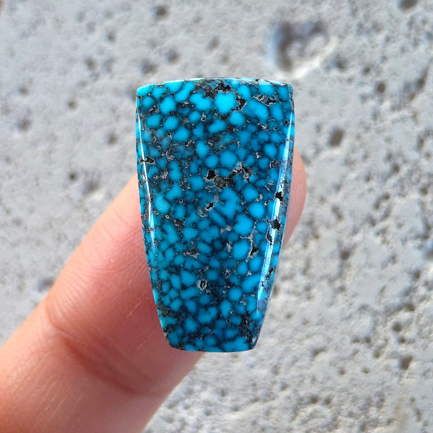 Natural Kingman Black Web Turquoise Freeform