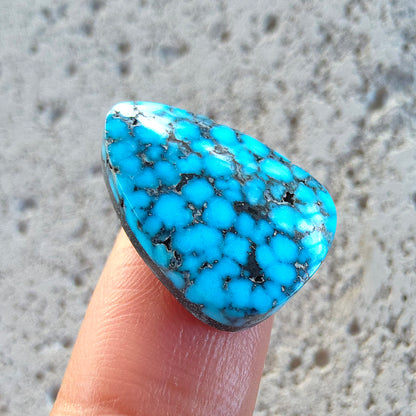 Natural Kingman Black Web Turquoise Freeform