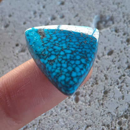 Natural Kingman Black Web Turquoise Triangular