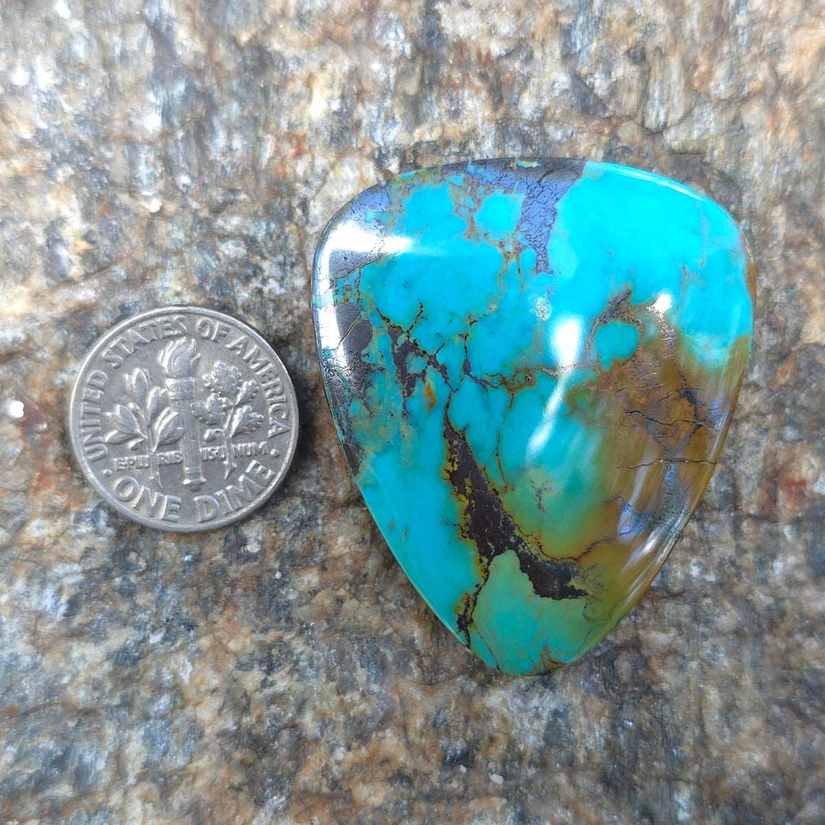 Stabilized Kingman Turquoise Triangular